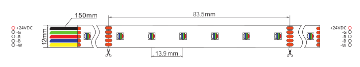 72leds/m bright rgbw led strip lights